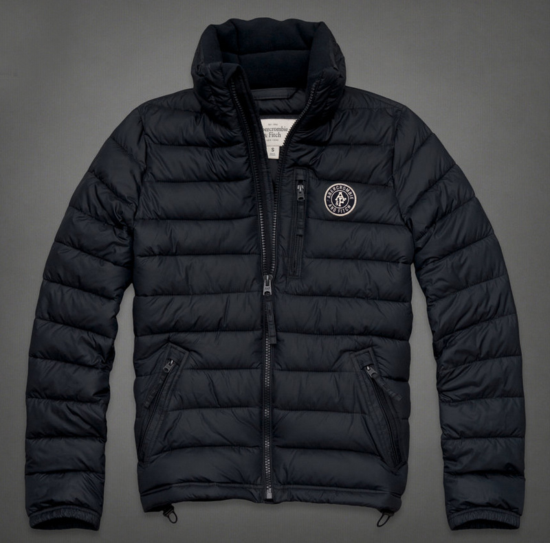 Abercrombie Fitch Hombres Newcomb Lago poco voluminoso Puffer Chaquetas AF7986